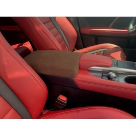 Auto Console Covers- Fits The Lexus RX350 2020-2024 Center Console Armrest Cover Fleece Fabric.(Brown)