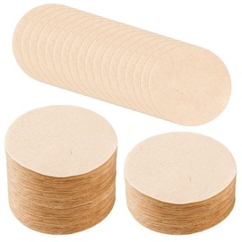 400 Pcs Unbleached Natural Paper, 6.4x6.4 cm Coffee Filters Round Replacement Fits for Aerobie Aeropress Coffee and Espresso Makers