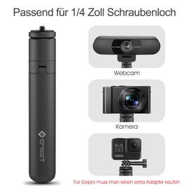 EMEET TD303 Tripod for EMEET Webcam, Retractable Tripods 14.5 cm - 31.8 cm, with 1/4 Inch Screw, for Webcam, Camera, GoPro