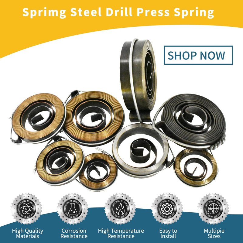 FOCMKEAS 2 Pcs Drill Press Return Spring,Drill Press, Quill Springs,Feed