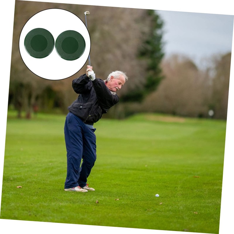 SUPVOX 2pcs Green Hole Cup Cover for Golf Training Durable