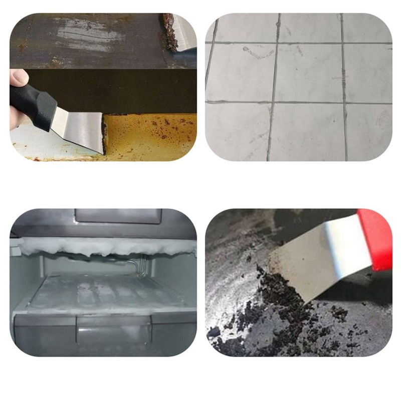 Stainless Steel Scraper, Oven Scraper Tool,Induction Hob, Stoves,None-Scratches Putty Scraper
