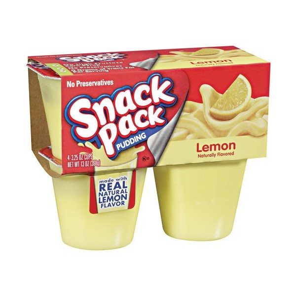 Snack Pack Pudding Lemon 4-3.25oz Cups 2-packs