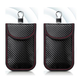 Faraday Bag for Car Keys, Diyife 2 Pack Anti Theft Car Key Signal Blocker Pouch with Welt, Rfid Key Pouch with Hook Securing Keyring for Keyless Car, Waterproof Key Fob Protection Pouch