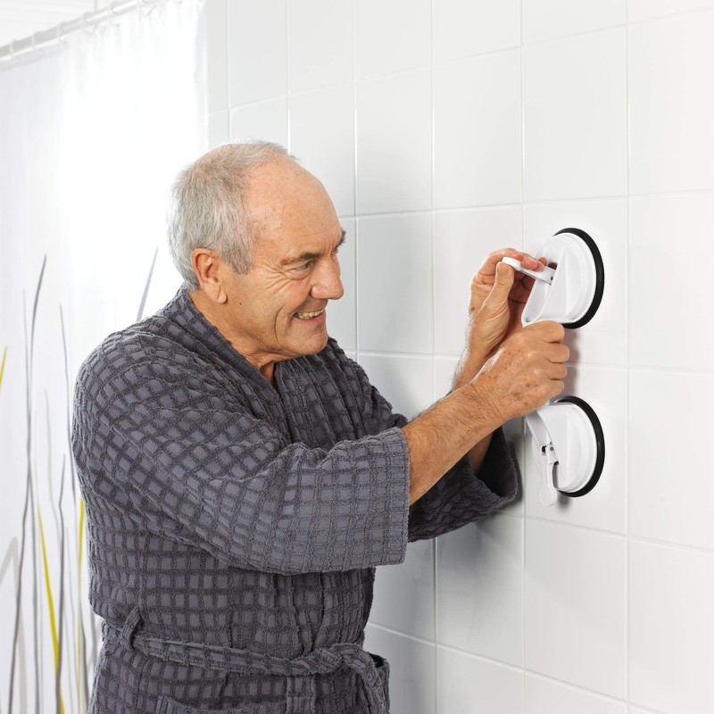 Ridder A0150201 Suction Handle with 2 Suction Pads White