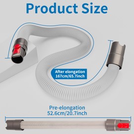 Flexible Extension Hose Attachment Compatible for Dyson V7 V8 V10 V11 V15 Gen5 detect and Gen5 outsize Vacuum Cleaners, Vacuum Cleaner Accessories Tool Replacement Parts for Dyson Cordless Vacuum