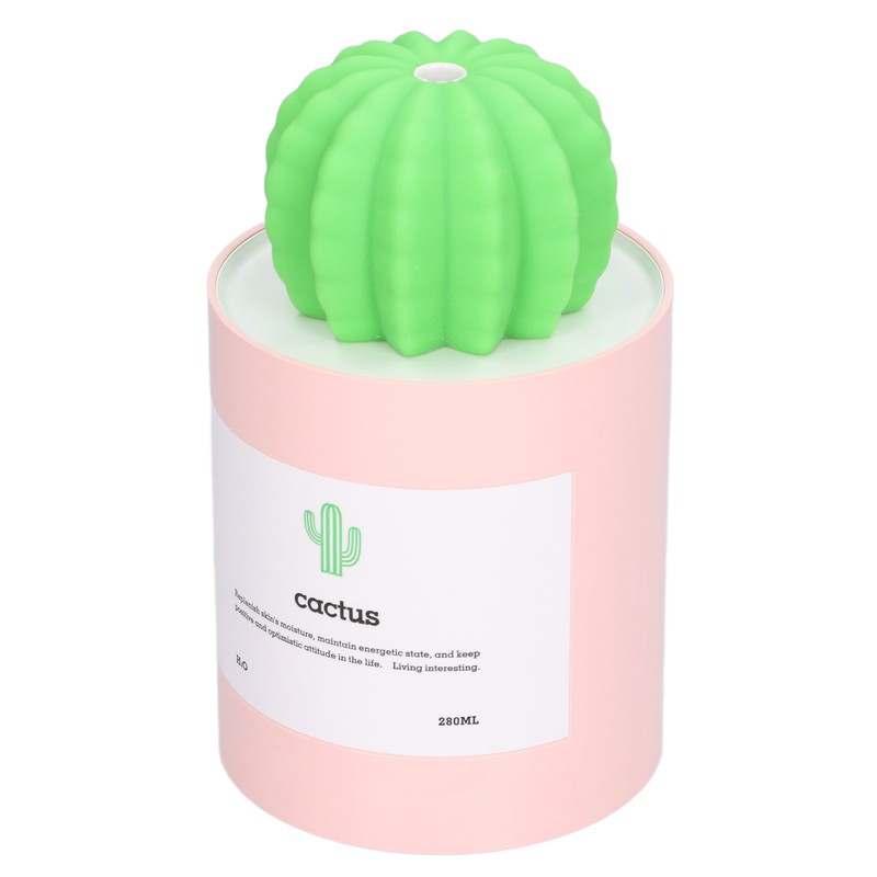 280ml Cactus Desktop Humidifier USB Power Supply Mute Nano Atomization