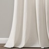 Lush Decor Farmhouse Faux Linen Colorblock Pleated Window Curtain Panel