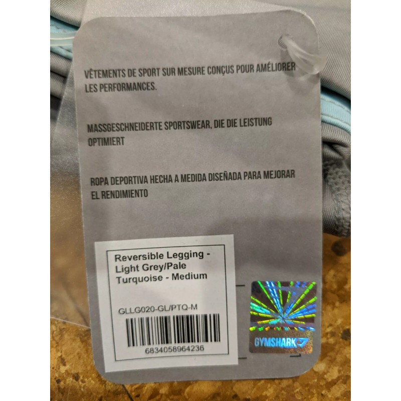 Gymshark Size M Gray/turquoise