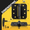 KOLET Self Closing Door Hinges, 4 x 4 Inches Door
