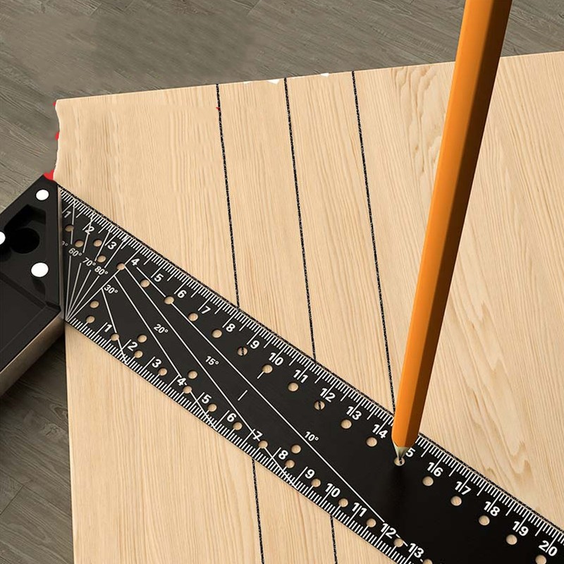 Multi Angle Measuring Ruler 40cm 16in 45 90 Degree Combination