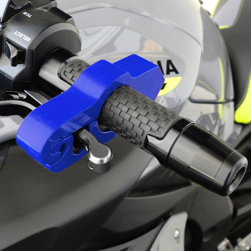 Area1 Scooter Motorcycle Brake Lever Lock Blue CNC with 2