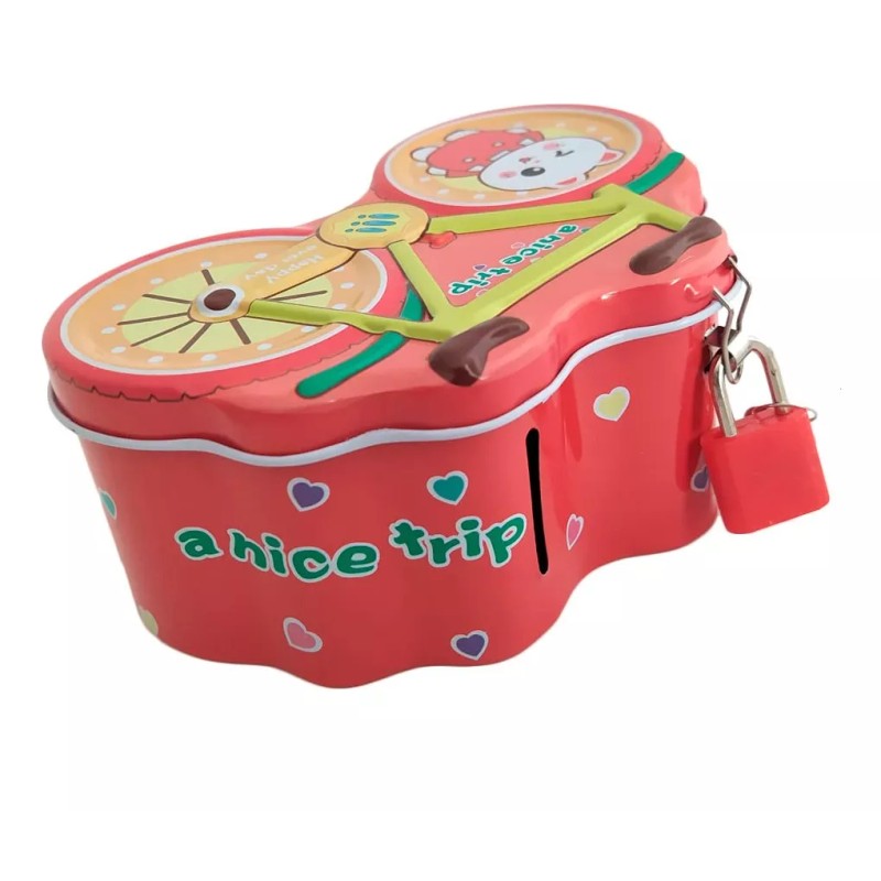 Bikes Caja Alcancia Bicicleta Aluminio Dinero Recuerdos Kawaii
