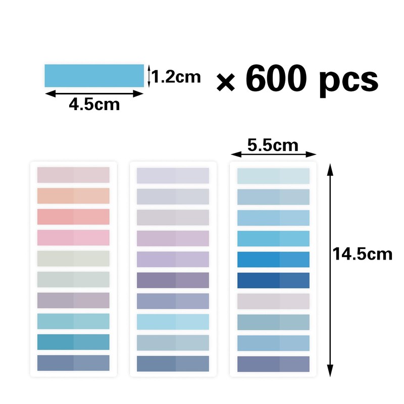 600pcs Book Tabs, Sticky Tabs, Tabs for Annotating Books, Annotation