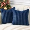 Pallene Faux Fur Plush Throw Pillow Covers 18x18 Set of