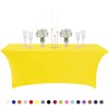 Yellow Spandex Tablecloth 4ft for Rectangle Table,Stretchable Tablecloth Washable Table