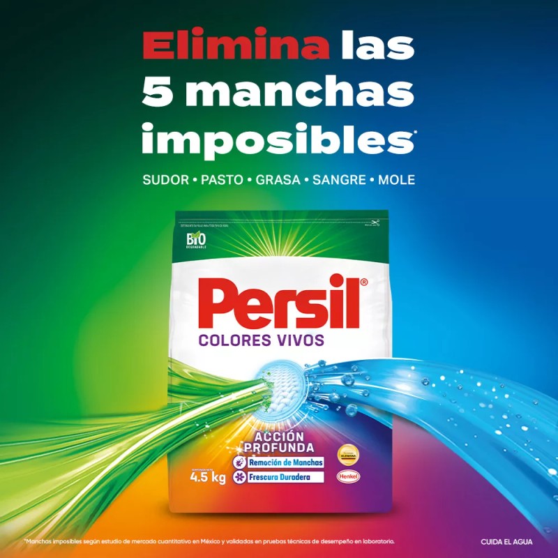 Persil detergente en polvo colores vivos 4.5kg