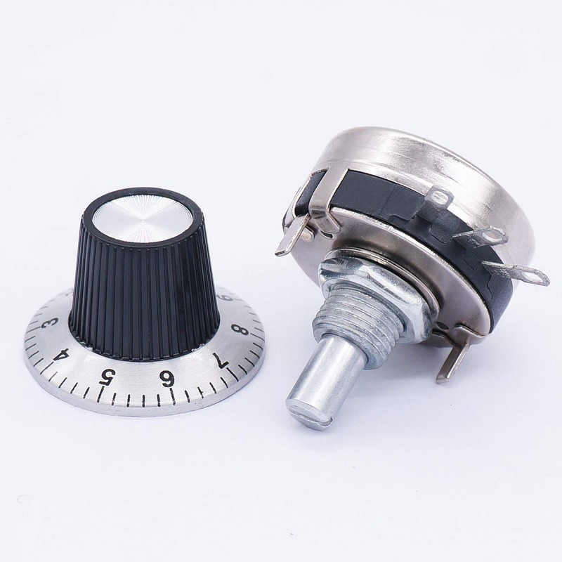 TWTADE / 2pcs Single Turn Rotary Carbon Linear Variable Potentiometer