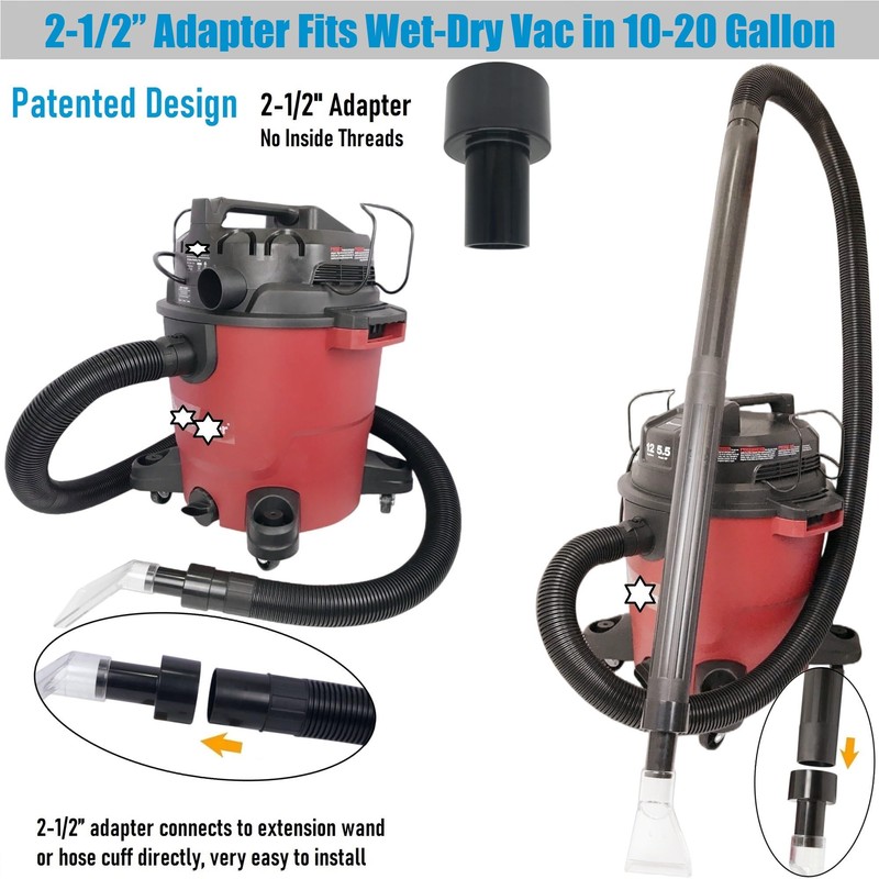 Happy Tree Universal Fits All Shop Vacs with 2-1/2" &