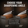 Magnetic Rolling Knife Sharpener Kit with 15°/20° Angle Guide and