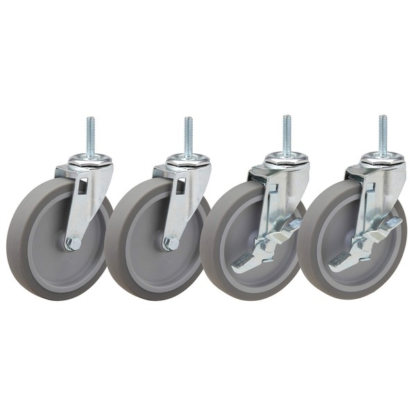 4" Caster Set of Four | 3/8-16x1-1/2 Threaded Stem Mount