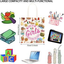 WCGXKO Italy Travel Gift Come On Let’s Go To Italy Trip Italy Bachelorette Canvas Tote Bag