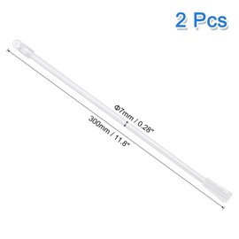 uxcell Blind Wand Replacement, 1Pcs 12" Long Plastic Blind Tilt Wand with Hole, Vertical Blind Rod Stick for Window Blind Stick Wand Opener (Transparent)