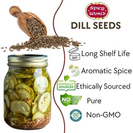 Spicy World Dill Seeds 2 LB Bulk Bag - Whole Spice | Perfect for Pickling and Eating | Resealable Bag