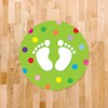 11"Footprints Classroom Floor Decal (Lime)
