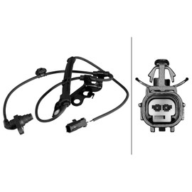 HELLA 6PU 358 218-711 ABS Sensor - Raddrehzahl - 2-polig - Vorderachse - Kabel: 1020mm - mit Klammer
