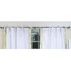 Indian Selections White with Gold Tie Top Sheer Sari Curtain/Drape/Panel