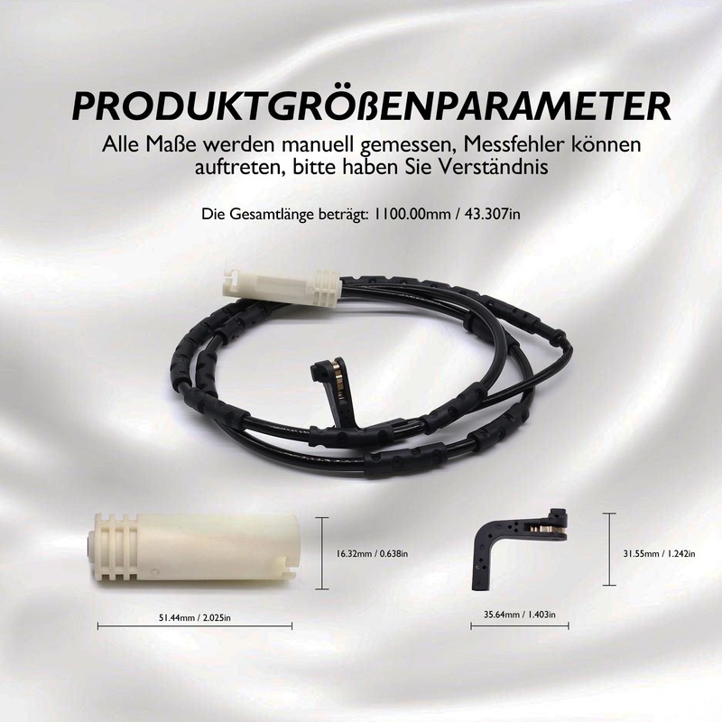 HISports Rear Brake Pad Sensor 34356789445, Replacement Part for Rear