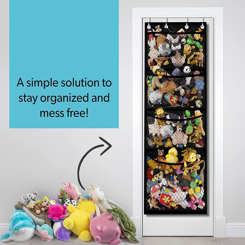 Door Hanging Toy Organizer 4 Layers Large Capacity Hanging Toy