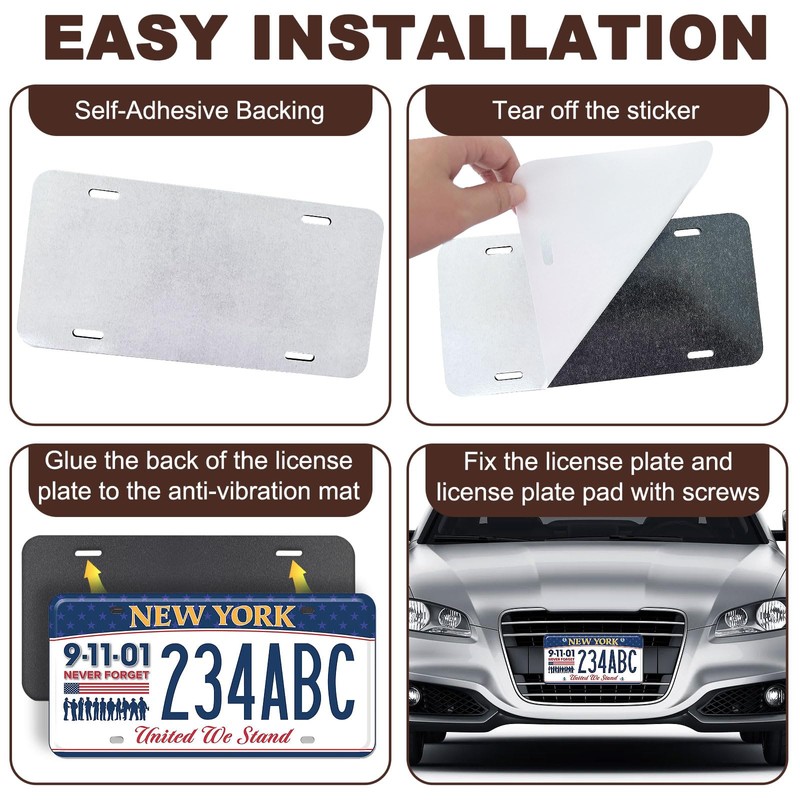 5 Pack License Plate Pad Anti Rattle, License Plate Shockproof