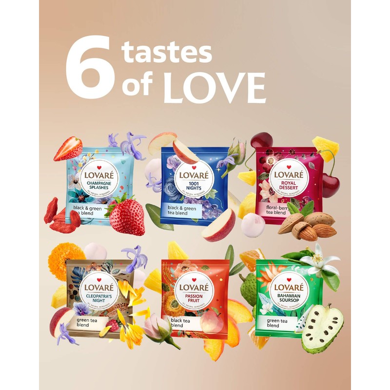 LOVARE Tea Bags Variety Pack - Made in Ukraine -