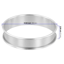 KOHAND 20 PCS 4 Inch Crumpet Rings, Stainless Steel English Muffin Cooking Rings, Double Rolled Tart Rings for Muffins Crumpets Frying Eggs