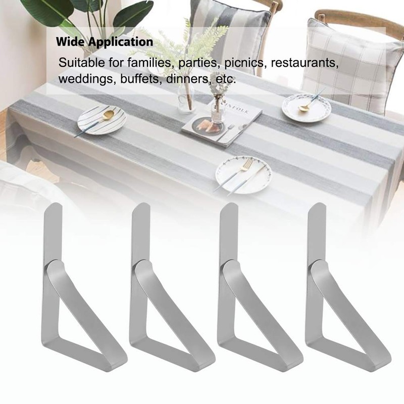 Tablecloth Clips, Large Stainless Steel Anti-Slip Holder Clamps for Picnics,