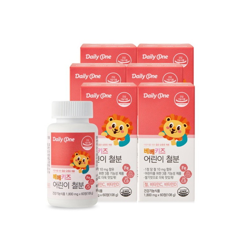 Daily One Bebe Kids Children's Iron 1,800mg / 데일리원 베베키즈