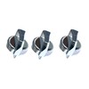 WINDRAWNVN 3pcs Chrome A/C Heater Control Knob for Peterbilt HVAC