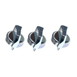WINDRAWNVN 3pcs Chrome A/C Heater Control Knob for Peterbilt HVAC 1987-2011, Rotary Switch, Manual Operation, Silver
