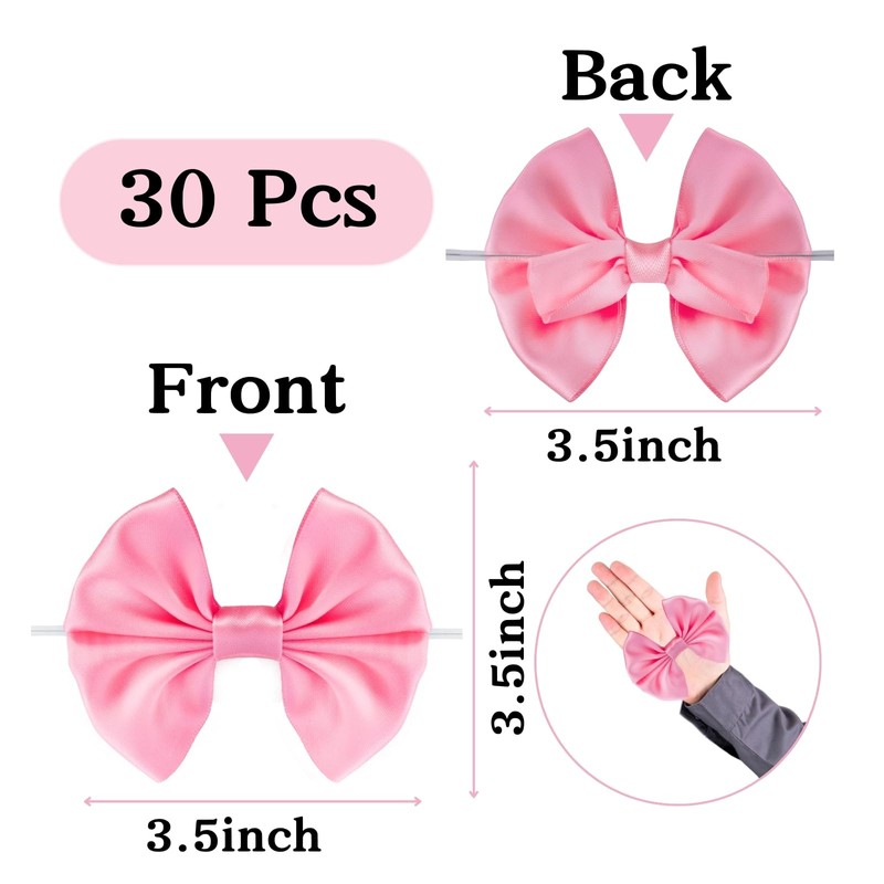 Twist Tie Bows (Rose Pink)