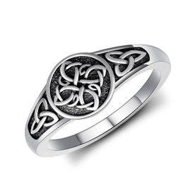 Daixiya Witches Knot Ring 925 Sterling Silver Witches Celtic Ring Witches Jewelry Gifts for Women Men Size 8