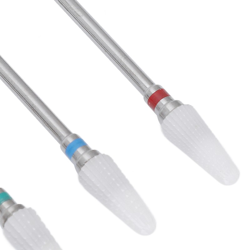 3pcs Ceramic Nail Drill Bit Set Gel Removal Nail Polishing