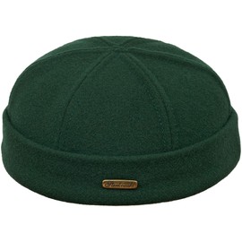 Sterkowski Docker Gorra | Gorro de lana para hombres y mujeres | Sombrero cálido hecho a mano, Verde oscuro, 6.875