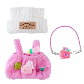 17 cm Fashion Doll Clothing and high-end Accessories Exquisite Doll Accessories Fashionable Doll Clothes Four Piece Pink Set