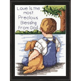 Janlynn Mini Cross Stitch Kit 5"X7"-Precious Blessing (14 Count), Multicolor