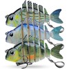Bass Fishing Lures - Multi Jointed Lifelike Hard Baits with