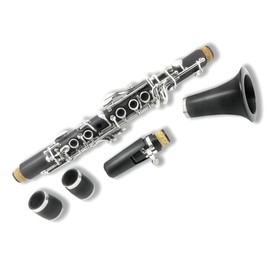 YoungMonic New Professional Clarinet Ebonite Body Eb Key E flat Clarinet Good Sound with Case (Eb Key)