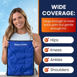 Gel Soft Flexible Ice Pack for Injuries Reusable - (Large: 11"x14.5") for Hip, Shoulder, Knee, Back - Comfy Cold Pack Compress for Swelling, Bruises, Surgery