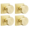 Goldenwarm Zinc Alloy Brushed Gold Dummy Door Knobs Interior 2